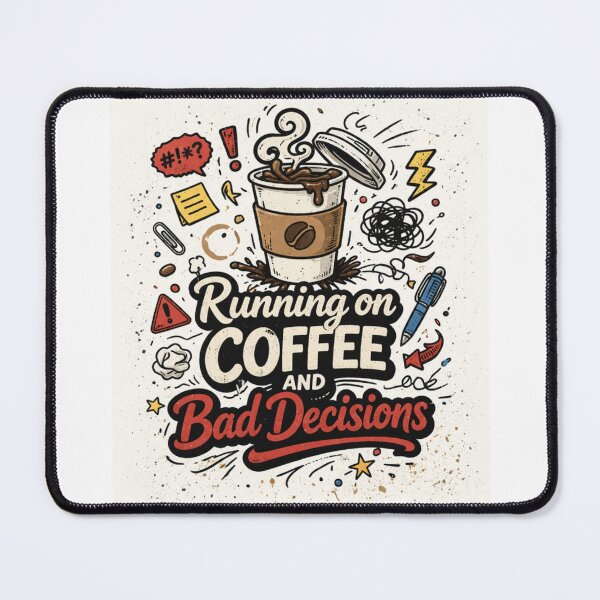 Item preview, Running on Coffee & Bad Decision T-Shirt designed and sold by MyseryInk Shop.
