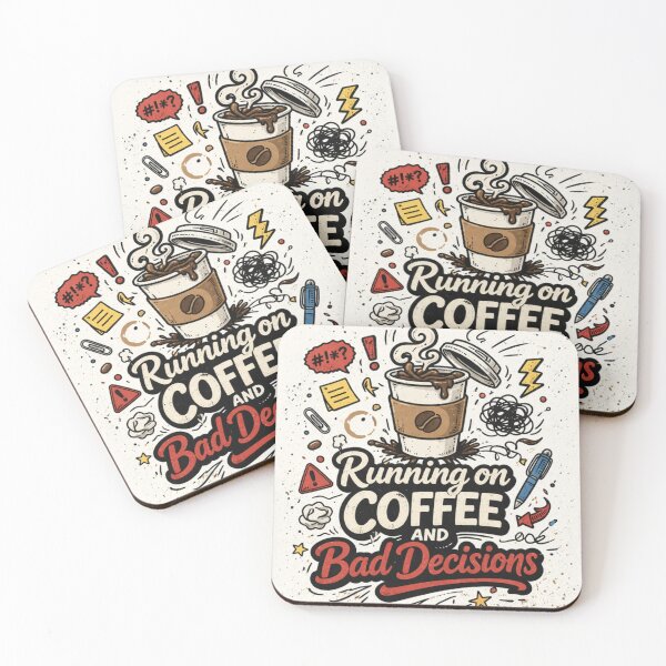 Item preview, Running on Coffee & Bad Decision T-Shirt designed and sold by MyseryInk Shop.