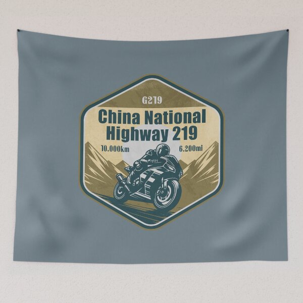 Item preview, G219 Highway Kunlun China Biker Badge designed and sold by CynthiaGraphics.
