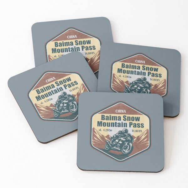 Item preview, Baima Snow Mountain Pass Yunnan China Biker Badge designed and sold by CynthiaGraphics.