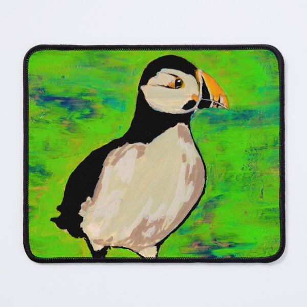 Item preview, Atlantic Puffin Art: Endangered Bird Wildlife Painting designed and sold by LucilleErebus.