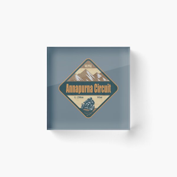 Item preview, Annapurna Circuit Himalaya Nepal Biker Badge designed and sold by CynthiaGraphics.