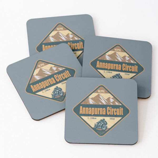 Item preview, Annapurna Circuit Himalaya Nepal Biker Badge designed and sold by CynthiaGraphics.