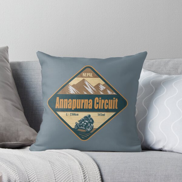 Item preview, Annapurna Circuit Himalaya Nepal Biker Badge designed and sold by CynthiaGraphics.