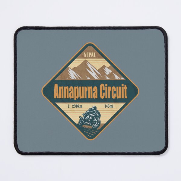 Item preview, Annapurna Circuit Himalaya Nepal Biker Badge designed and sold by CynthiaGraphics.