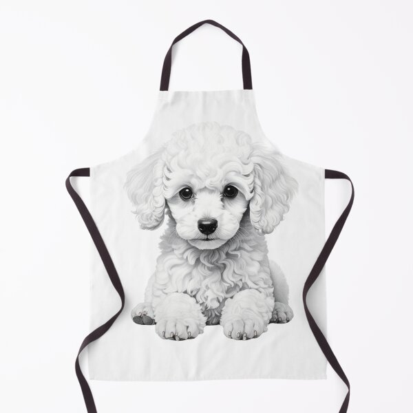 Item preview, Adorable White Poodle Puppy Portrait designed and sold by SabraDD.