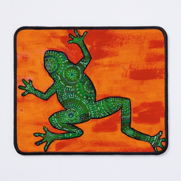 Item preview, Orange Stylized Pattern Frog designed and sold by LucilleErebus.