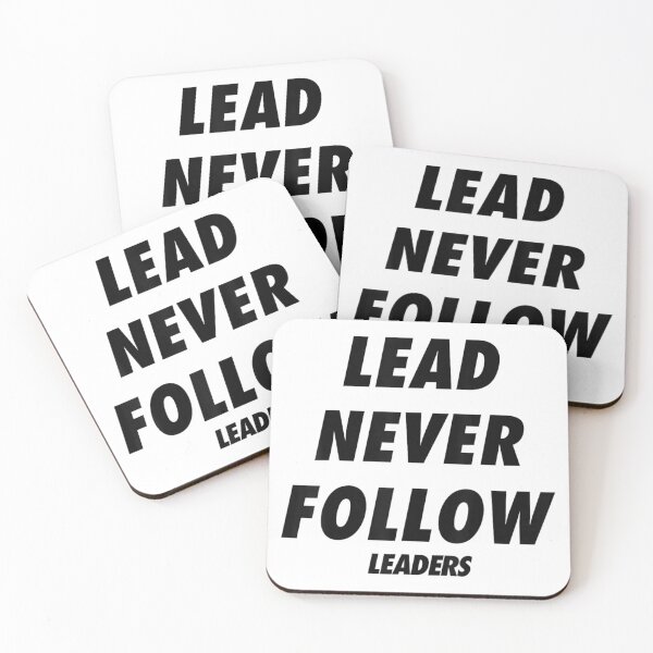 Item preview, Lead Never Follow Bold Minimalist Motivational Quote Leadership Success Black Text Design designed and sold by Daisy Grimes.