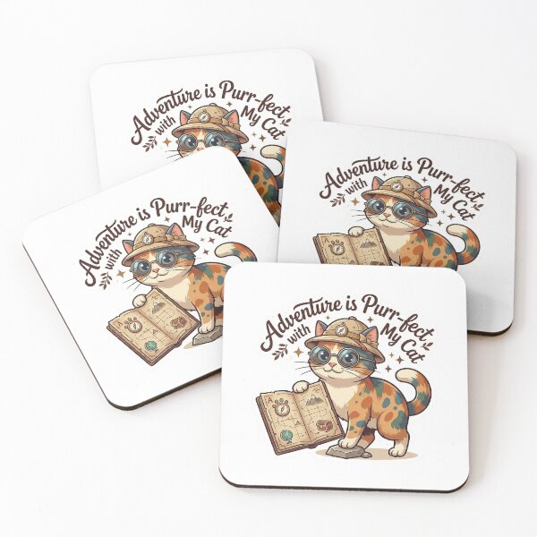 Item preview, "Adventurous Cat Sticker – Unique Cartoon Cat Design for Cat Lovers, Explorers, and Fun-Loving Pet Owners" designed and sold by wildbest.
