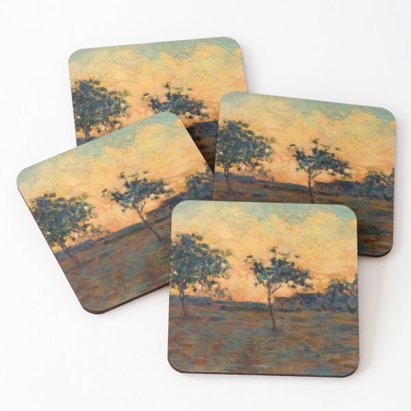 Item preview, Sunset by Georges Seurat: Neo Impressionist Landscape Fine Art Print designed and sold by artofuniverse.