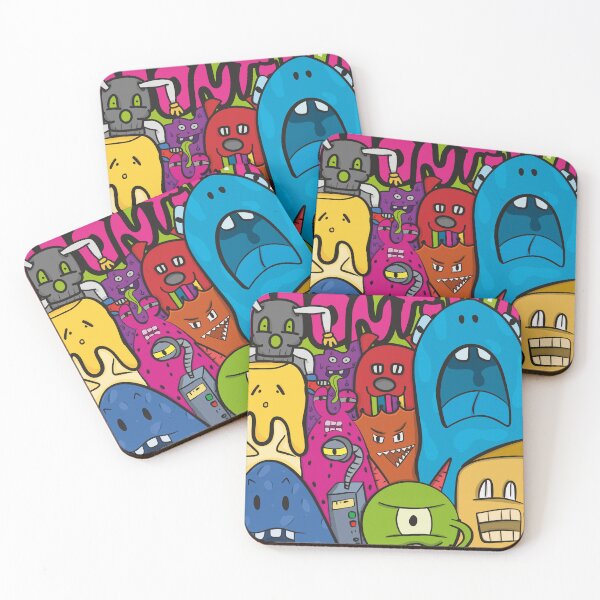 Item preview, Monster Crew Frenzy – Cute Weird Cartoon Gang Illustration designed and sold by Moodie Can boy.
