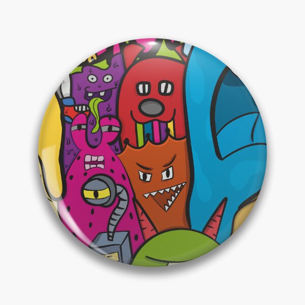 Item preview, Monster Crew Frenzy – Cute Weird Cartoon Gang Illustration designed and sold by Moodie Can boy.