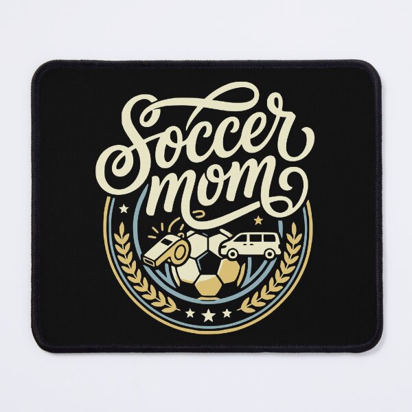 Item preview, Retro Soccer Mom Badge Vintage Sports Van and Whistle designed and sold by Abaseen.