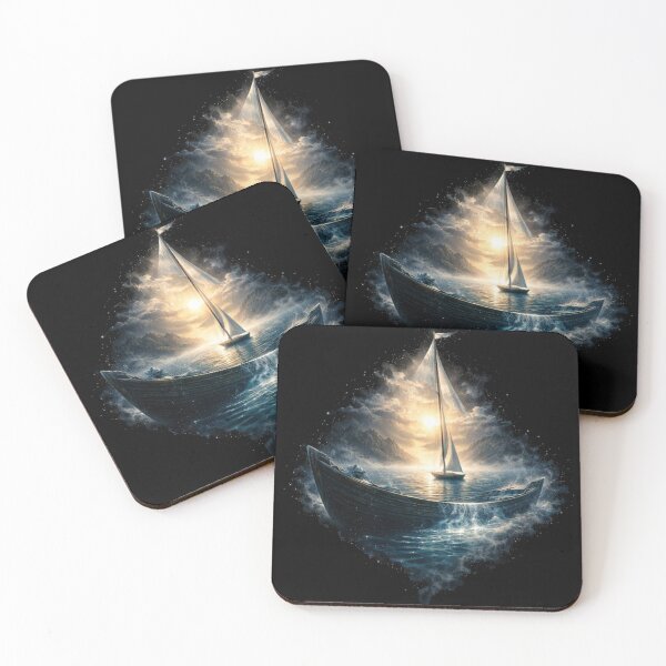 Item preview, Sailing Into Sunset – Ocean Dream Silhouette designed and sold by RØNI AI.