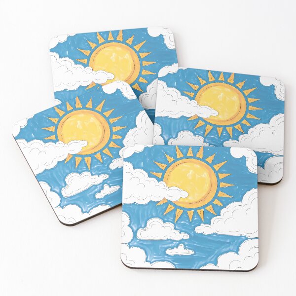 Item preview, Sun and Clouds Coloring Page designed and sold by LoomisDreams.