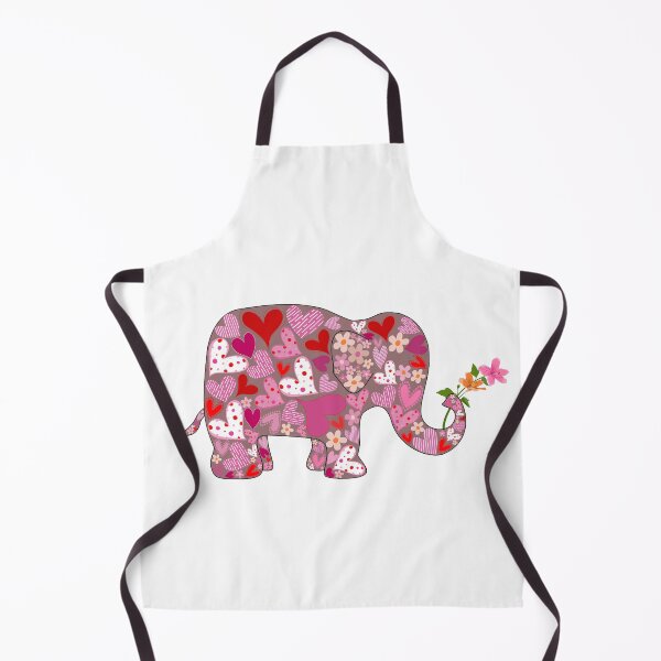 Item preview, Cute Pink Floral Elephant with Hearts designed and sold by Aidile.