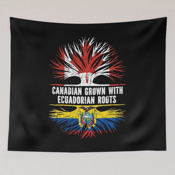 Item preview, Canadian Grown with Ecuadorian Roots Canada Flag designed and sold by CosmoKitsch.