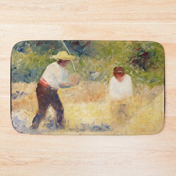 Item preview, The Stone Heap by Georges Seurat: Neo Impressionist Rural Landscape Poster designed and sold by artofuniverse.