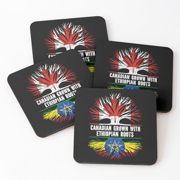 Item preview, Canadian Grown with Ethiopian Roots Canada Flag designed and sold by CosmoKitsch.