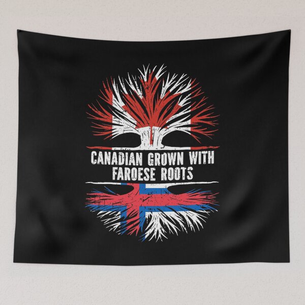 Item preview, Canadian Grown with Faroese Roots Canada Flag designed and sold by CosmoKitsch.