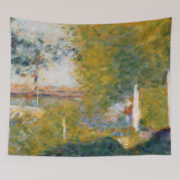 Item preview, The Bridge at Bineau by Georges Seurat: Dreamy Neo Impressionist Landscape Poster designed and sold by artofuniverse.