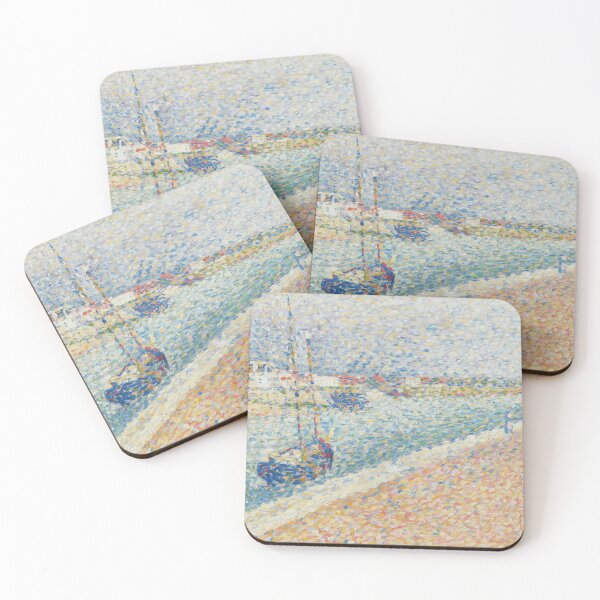 Item preview, The Channel at Gravelines by Georges Seurat: Coastal Pointillist Fine Art Print designed and sold by artofuniverse.