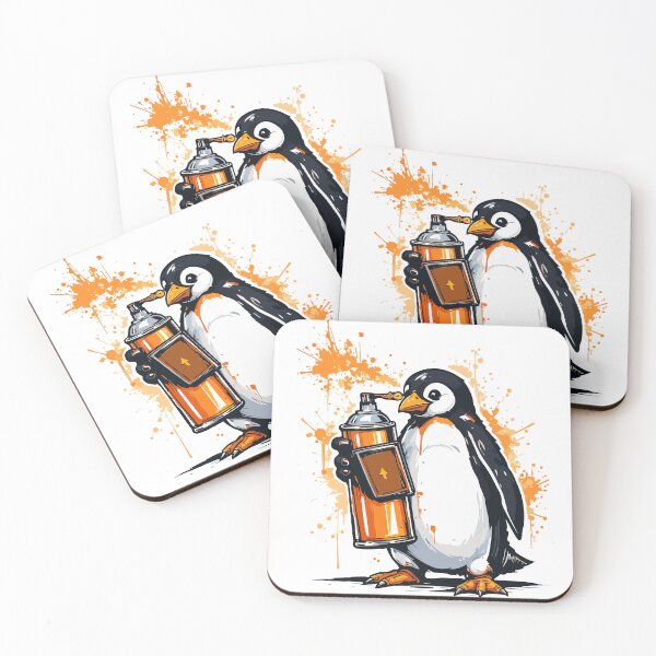 Item preview, Street Art Penguin Graffiti Artist Urban Style designed and sold by PixelWaveBD.