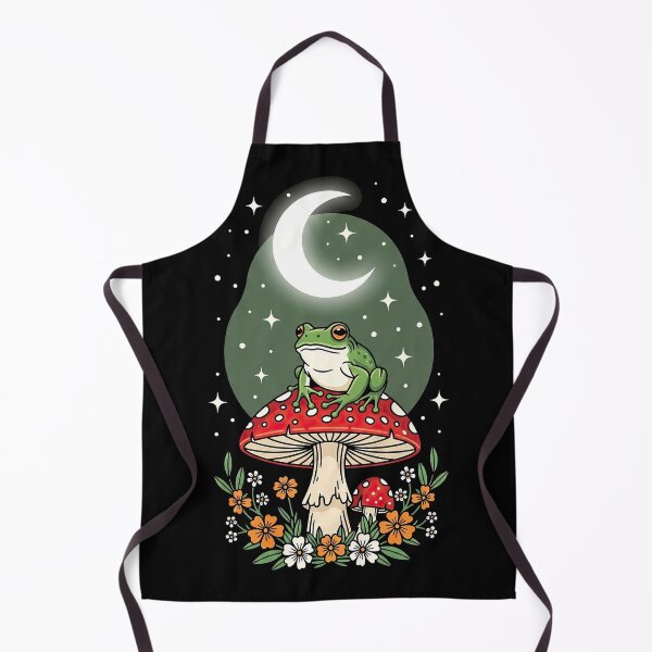 Item preview, Cottagecore Frog on Mushroom Moon T-Shirt designed and sold by Nyx Creates.
