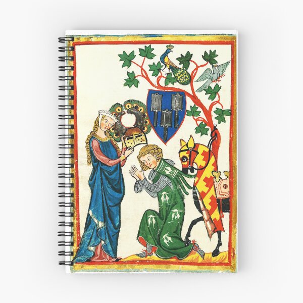 Item preview, Medieval Illuminated Manuscript Style Knight Ceremony Scene for History Art Lovers designed and sold by RickE.