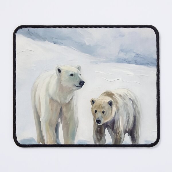 Artikelvorschau, Eisbär Mutter und Kind Oil Paint entworfen und verkauft von KriegerTJ.