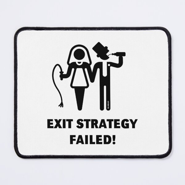 Item preview, Exit Strategy Failed! (Groom / Game Over / Wedding / Black) designed and sold by MrFaulbaum.