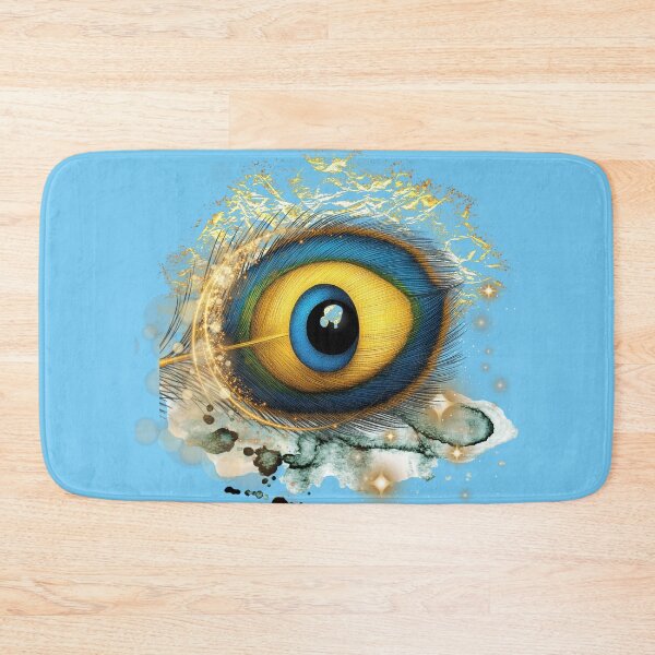 Item preview, Peacock Feather Eye Art – Golden Luxury Abstract, Mystical Aesthetic Design for Wall Art & Gift designed and sold by ChenEngEng.