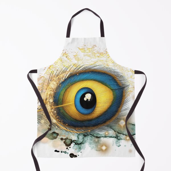 Item preview, Peacock Feather Eye Art – Golden Luxury Abstract, Mystical Aesthetic Design for Wall Art & Gift designed and sold by ChenEngEng.