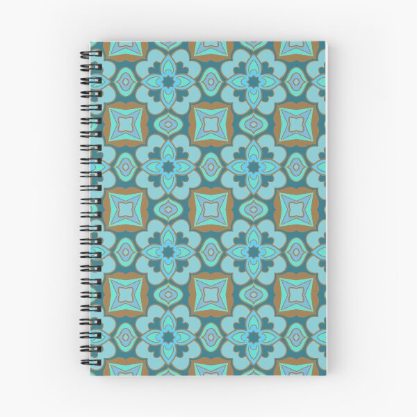 Item preview, Blue Geometric Floral Pattern with Optical Shift designed and sold by anamariafischer.