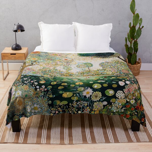 Item preview, Wildflower Garden with Pond and Lily Pads designed and sold by Neika Shimm Designs.