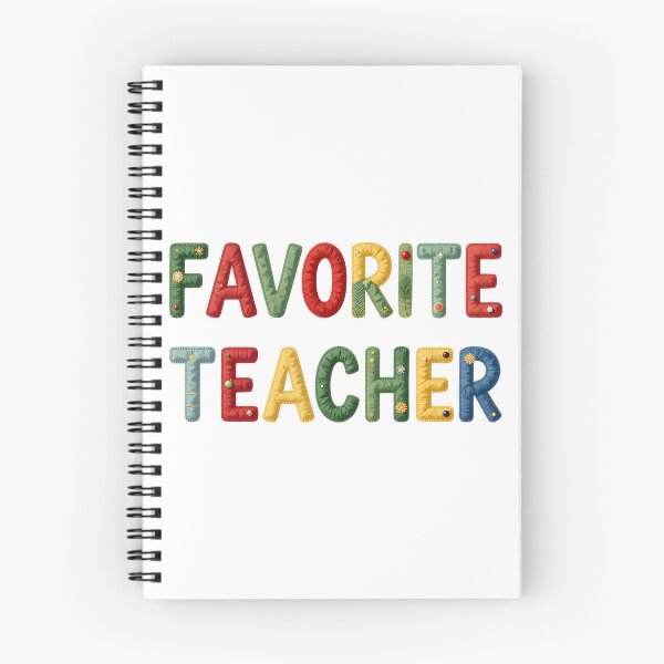 Item preview, FAVORITE TEACHER - IN COLORFUL FAUX LETTERING designed and sold by AlexOBrienArt.