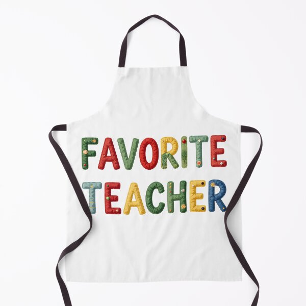 Item preview, FAVORITE TEACHER - IN COLORFUL FAUX LETTERING designed and sold by AlexOBrienArt.
