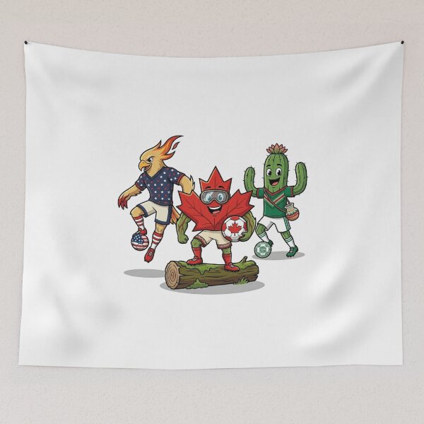 Item preview, North American Soccer Mascots Celebration Art designed and sold by PMTaurus.