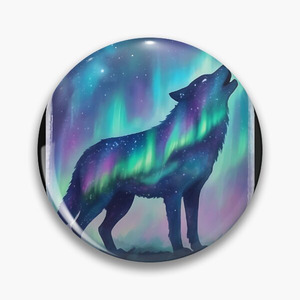 Item preview, Mystical Aurora Wolf Silhouette Double Exposure designed and sold by KriegerTJ.