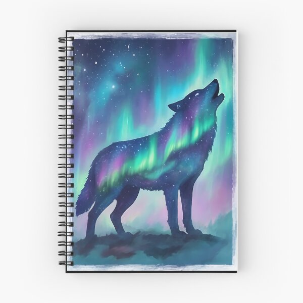 Item preview, Mystical Aurora Wolf Silhouette Double Exposure designed and sold by KriegerTJ.