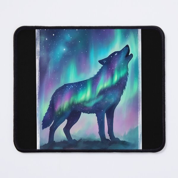 Item preview, Mystical Aurora Wolf Silhouette Double Exposure designed and sold by KriegerTJ.