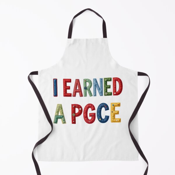 Item preview, I EARNED A PGCE - IN COLORFUL FAUX LETTERING designed and sold by AlexOBrienArt.