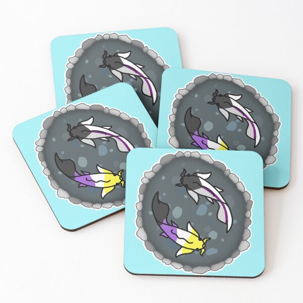 Item preview, Demi Ace and Non-Binary Pride Koi Pond designed and sold by CastleOfDragons.