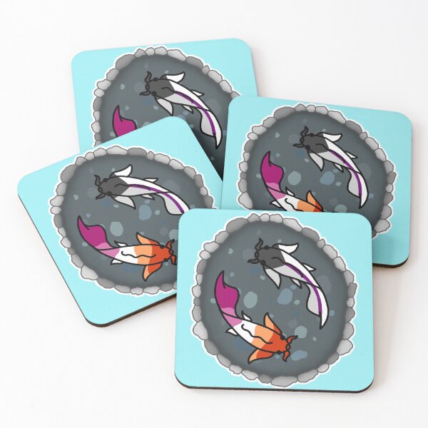Item preview, Demi Ace and Lesbian Pride Koi Pond designed and sold by CastleOfDragons.