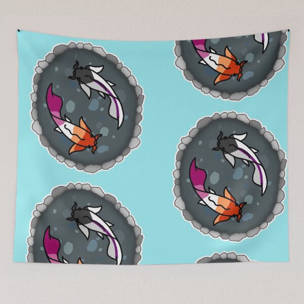 Item preview, Demi Ace and Lesbian Pride Koi Pond designed and sold by CastleOfDragons.