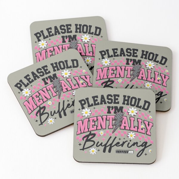 Item preview, Please Hold I Am Mentally Buffering How To Improve Mental Health In Everyday Life Gifts T-shirt designed and sold by MalwasBasket.