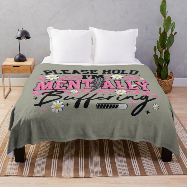 Item preview, Please Hold I Am Mentally Buffering How To Improve Mental Health In Everyday Life Gifts T-shirt designed and sold by MalwasBasket.