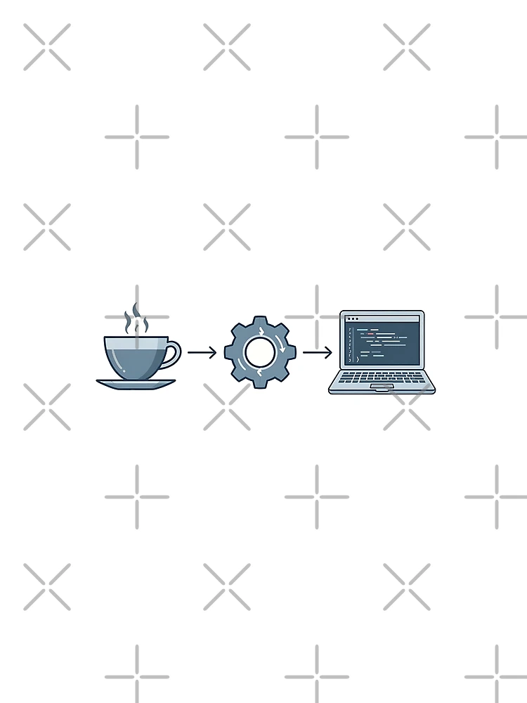Thumbnail 3 of 3, Scarf, Coffee Code Developer Programmer Workflow designed and sold by eikulabs.