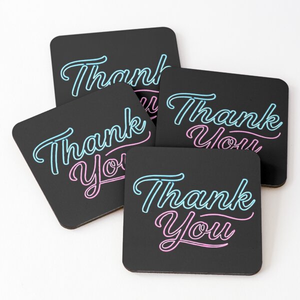Item preview, Neon Thank You Typography Design designed and sold by amazingcorner.