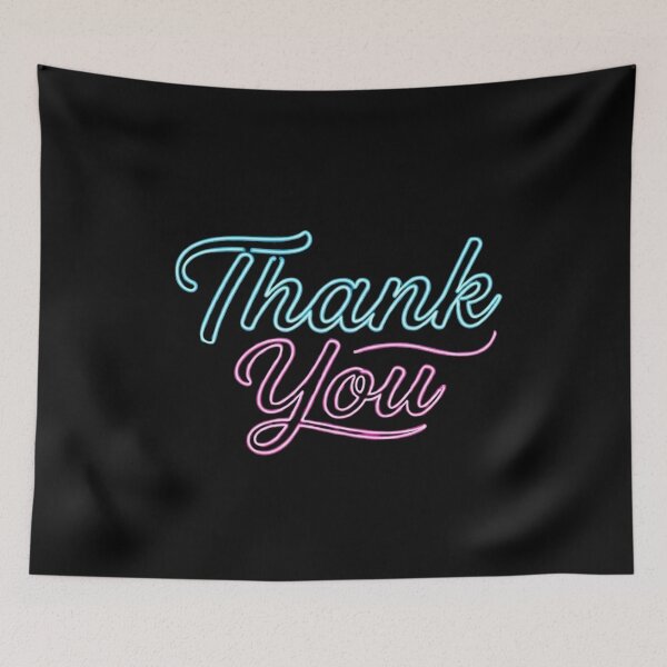 Item preview, Neon Thank You Typography Design designed and sold by amazingcorner.